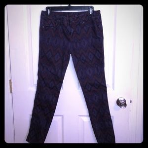 Free People aztec print denim pants
